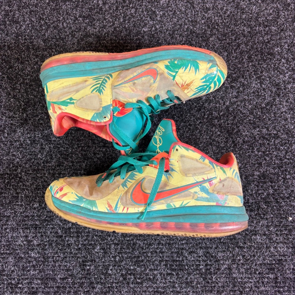 Nike Basketball Shoes Mens LeBron 9 Low LeBronold Palmer Tropical Yellow size 12